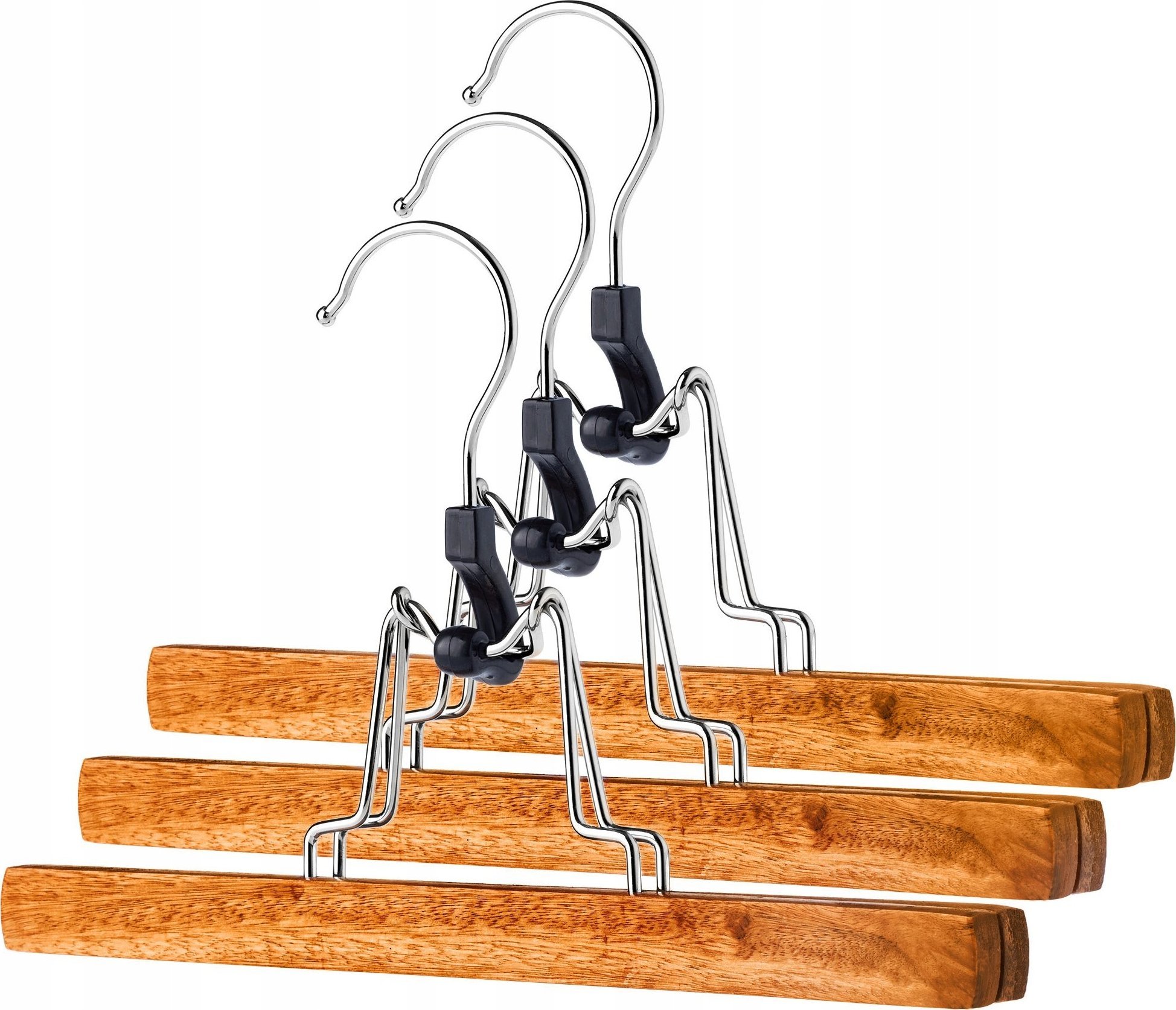 Kadax Wieszaki Drewniane Na Spodnie Podwójne 3szt