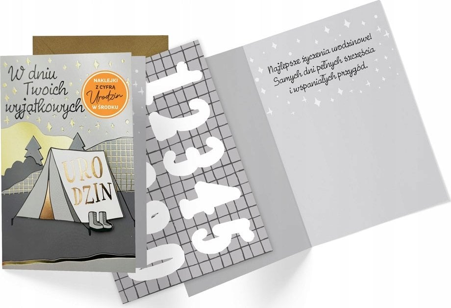 KUKARTKA Karnet B6 Urodziny (wymienne cyfry)
