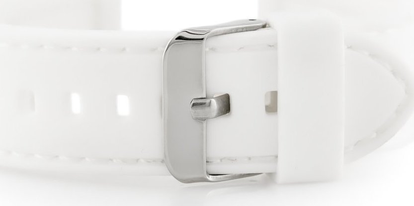 Pasek gumowy do zegarka U20 - biały 24mm