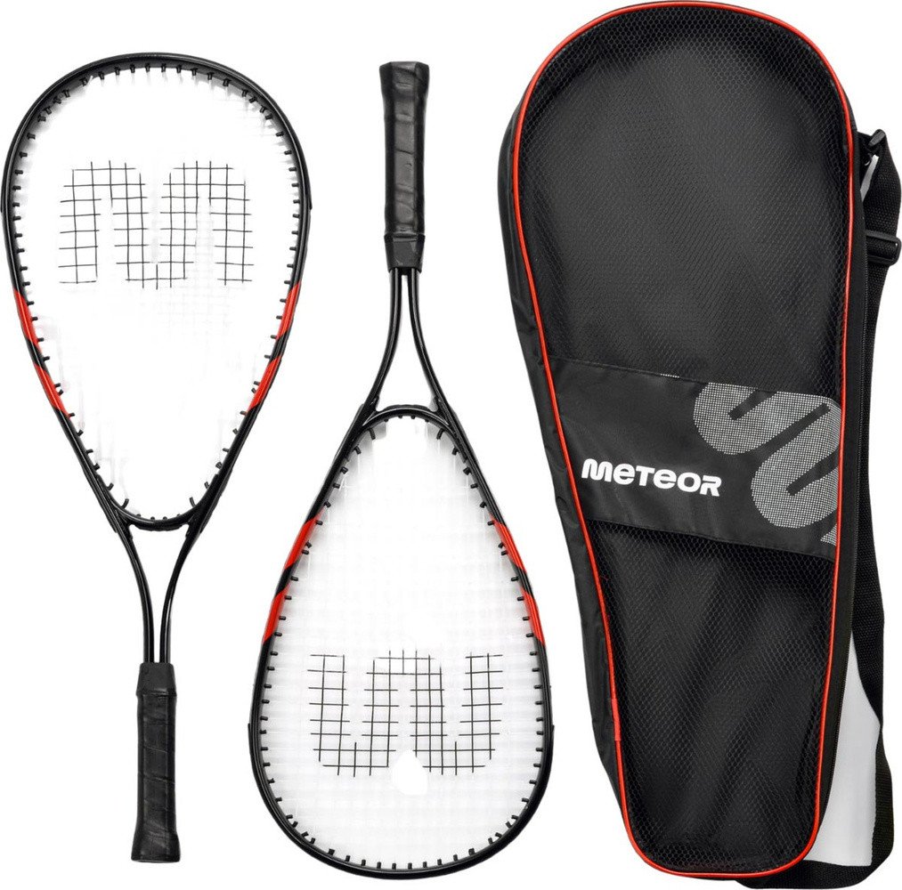 Zestaw do speed badmintona Meteor 2 rakietki aluminiowe, 3 lotki 16839