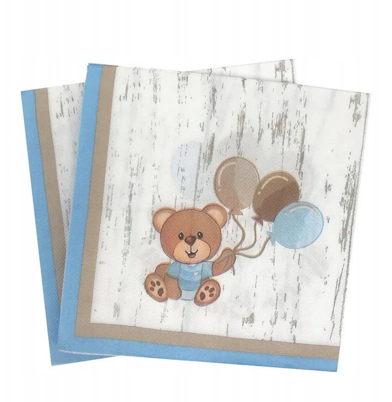 Serwetki Jednorazowe MIś Happy Birthday URODZINY urodzinowe 10szt.