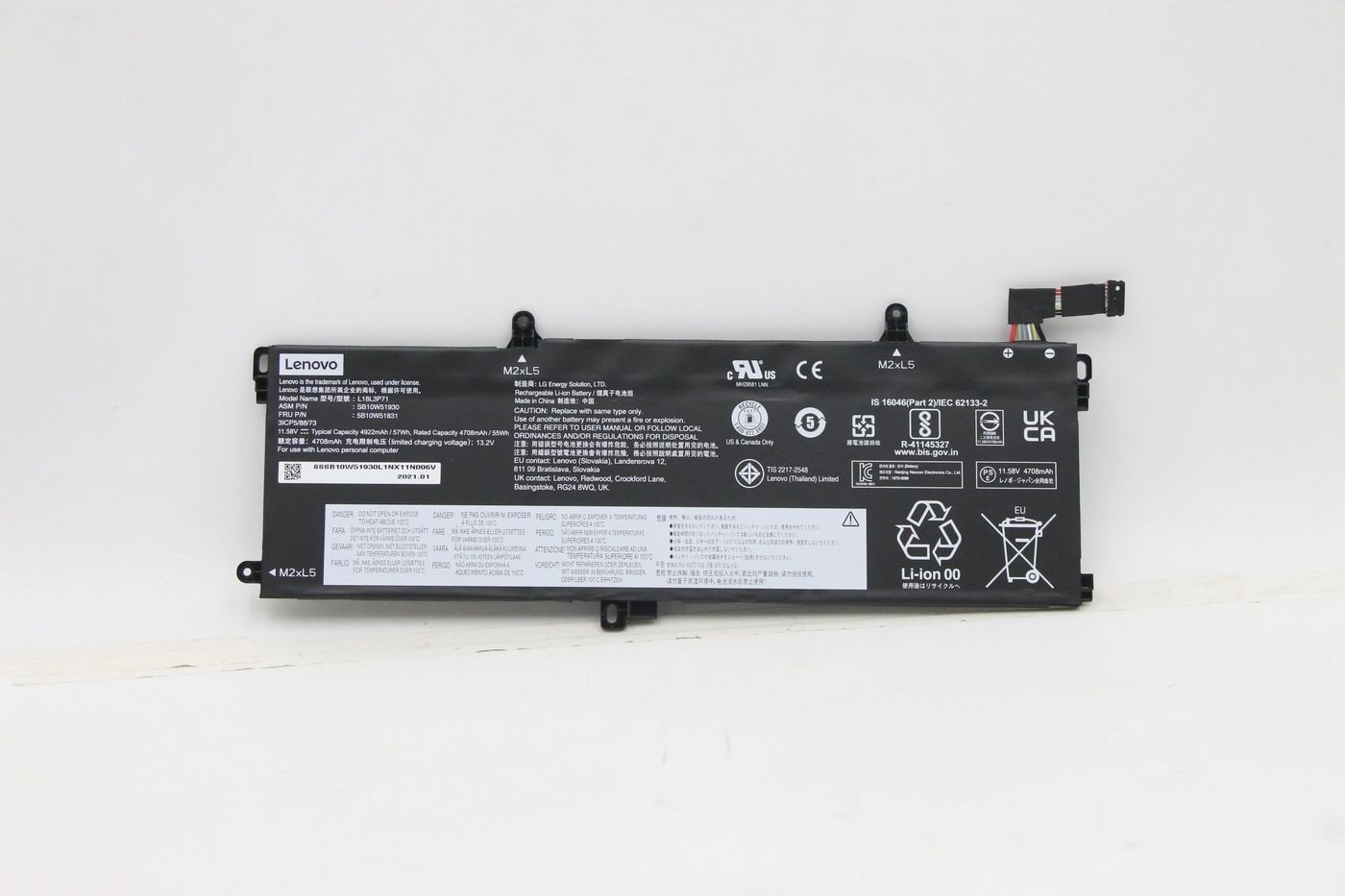 IPC-Computer 5B10W51831, Battery, Lenovo, Lenovo ThinkPad P15s Gen 2 (20W6/20W7) , Lenovo ThinkPad T15 Gen 1 (20S6/20S7) , Lenovo ThinkPad...