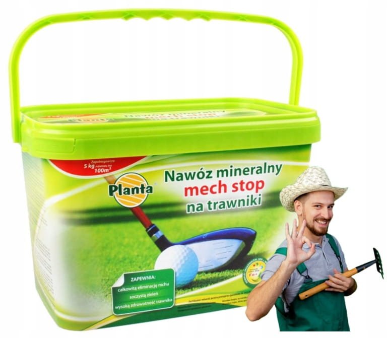 Nawóz mineralny do trawy eliminujący mech 5kg