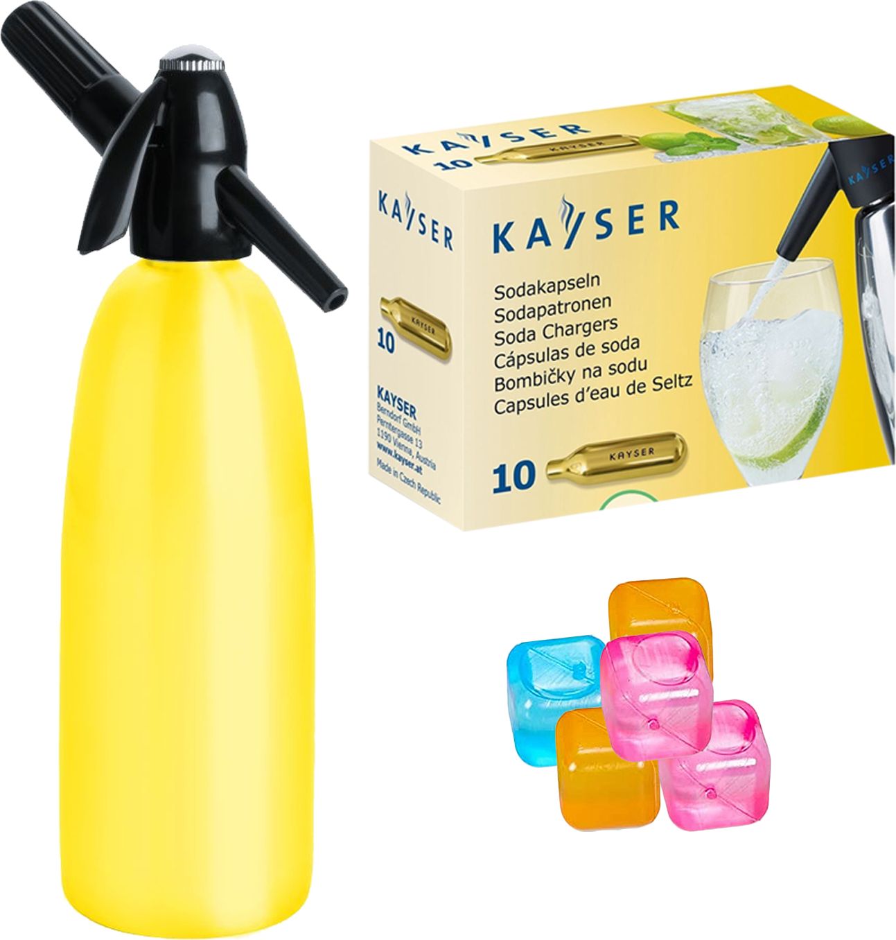 Saturator Art Quick Soda + 10 naboi CO2 Żółty