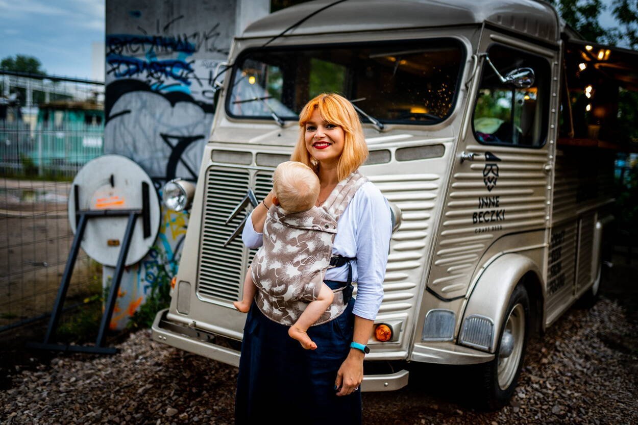 Nosidełko regulowane Qusy - Sand Stories Epic Ginkgo Flat White Tencel Regulowane