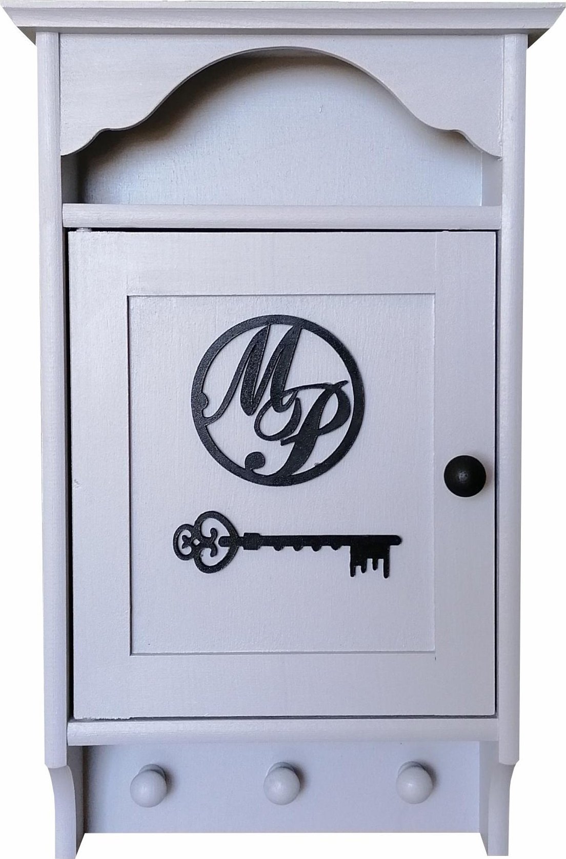 Prowansalska Manufaktura Szafka na klucze Szara XL Inicjały-30