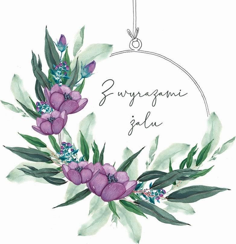 Clear Creation Karnet Swarovski kwadrat CL4008_PO Z wyrazami żalu