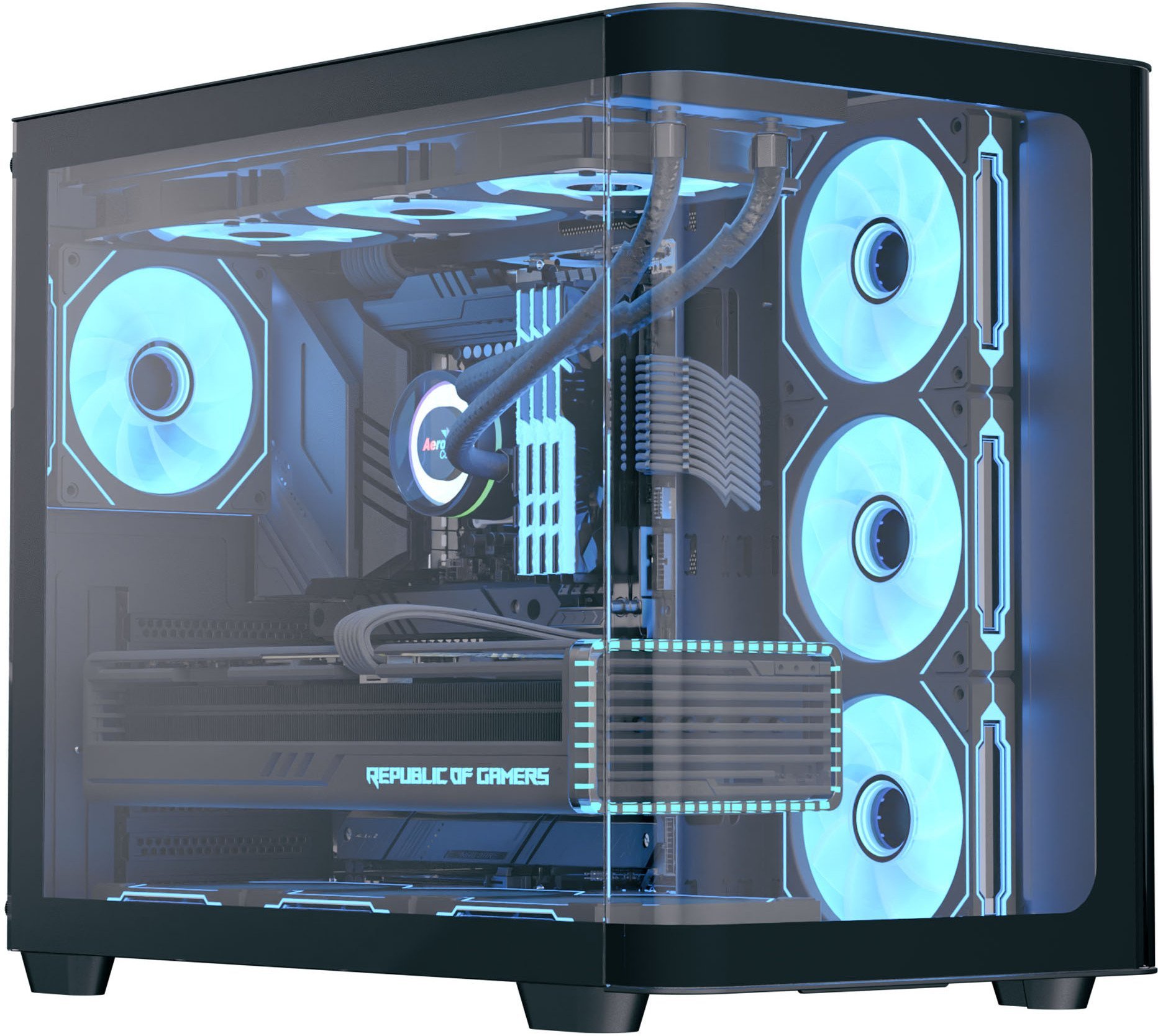 Obudowa Aerocool P500C czarna (P500C-G-BK-v1)