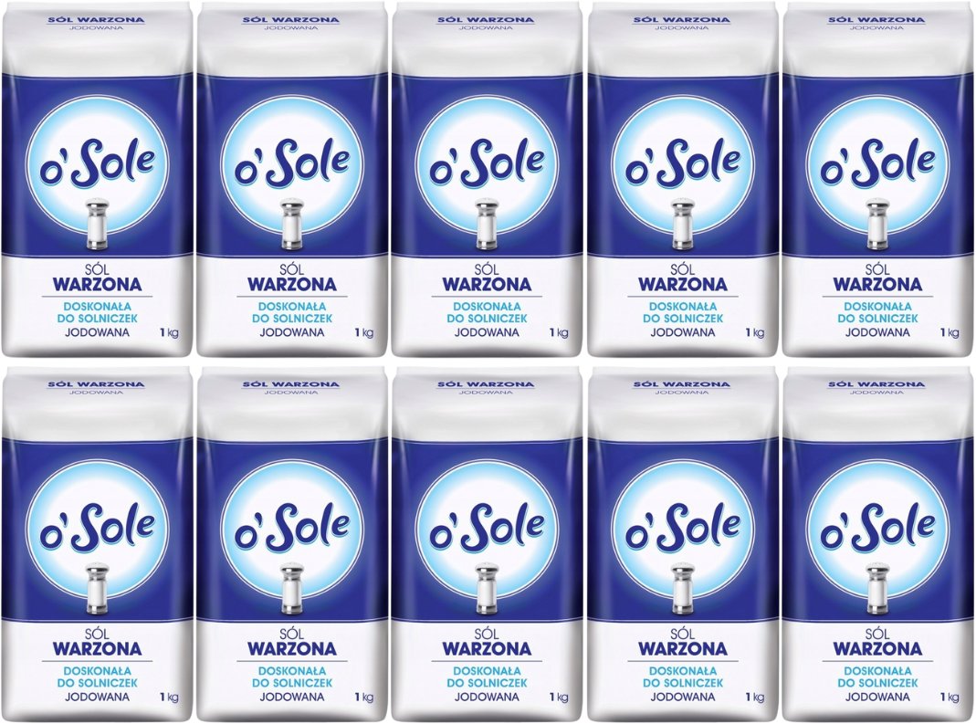 o`Sole Sól jodowana 1 kg x 10 sztuk