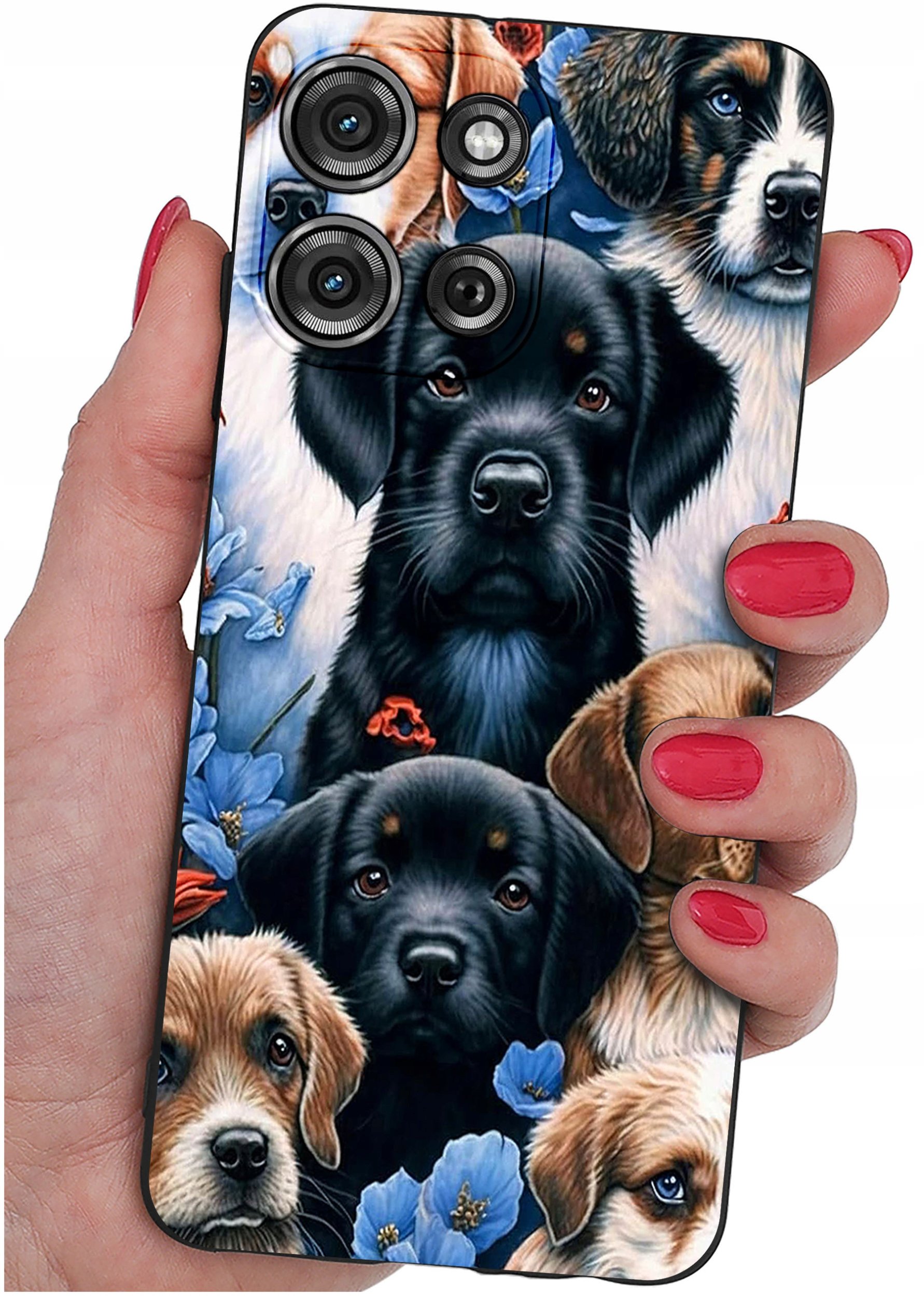 krainaGSM Etui do Motorola G75 5G | wzory | SILIKONOWE MATT SZKŁO 9H