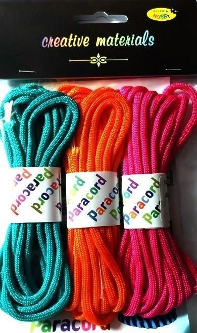 Zestaw paracord 2,8mb 3 kolory