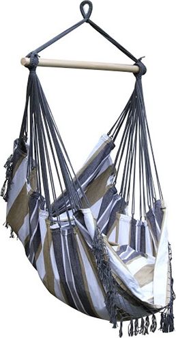 Brazilian Fotel hamakowy, brązowo-biały B5