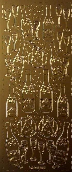 Stiker ażurowy złoty