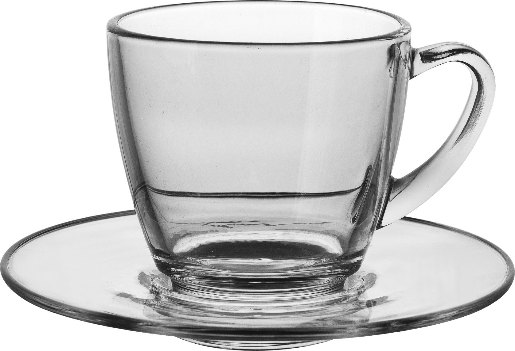 Filiżanka szklana 320 ml + spodek Luna