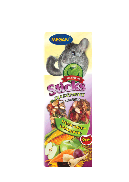 Megan Sticks dla szynszyli owocowo-warzywne 2 szt. 90g - ME113