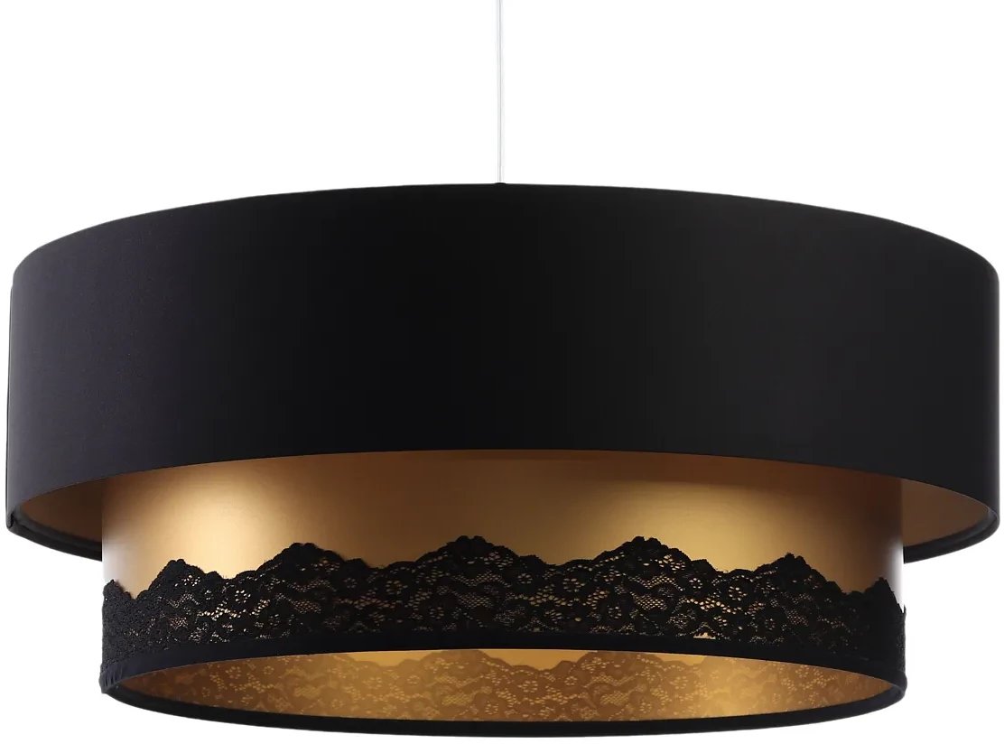Lampa wisząca DOUBLE ELEGANT 40 czarna/złota BPS KONCEPT
