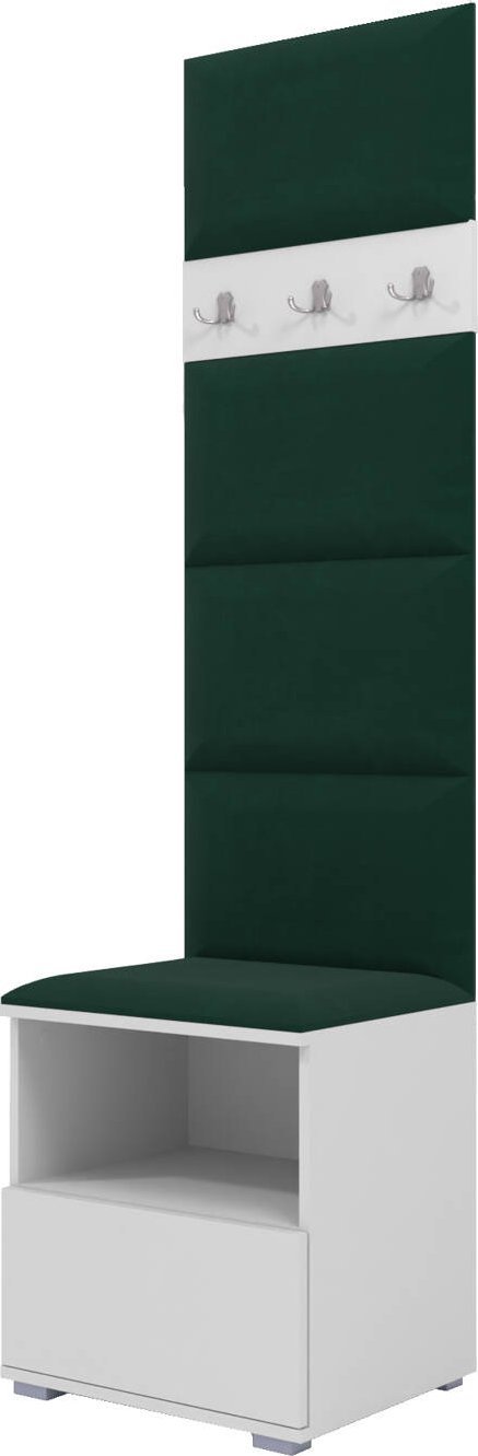 Ravio Tapicerowana garderoba Nela IV - kolor biały + tkanina Trinity 28