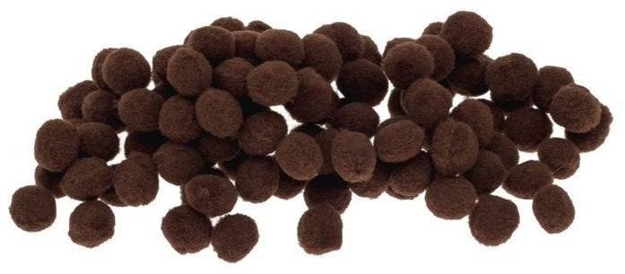 BREWIS Pompony brązowe 10mm 100szt
