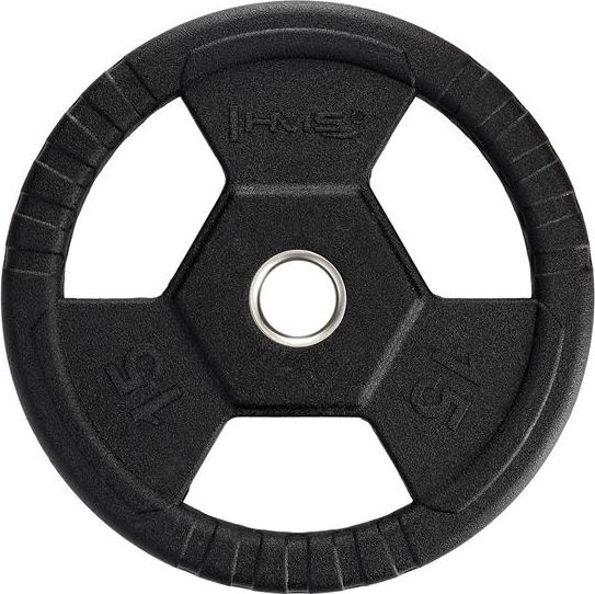 HMS Talerz Olimpijski Ogumowany Toh15 Czarny 15 kg