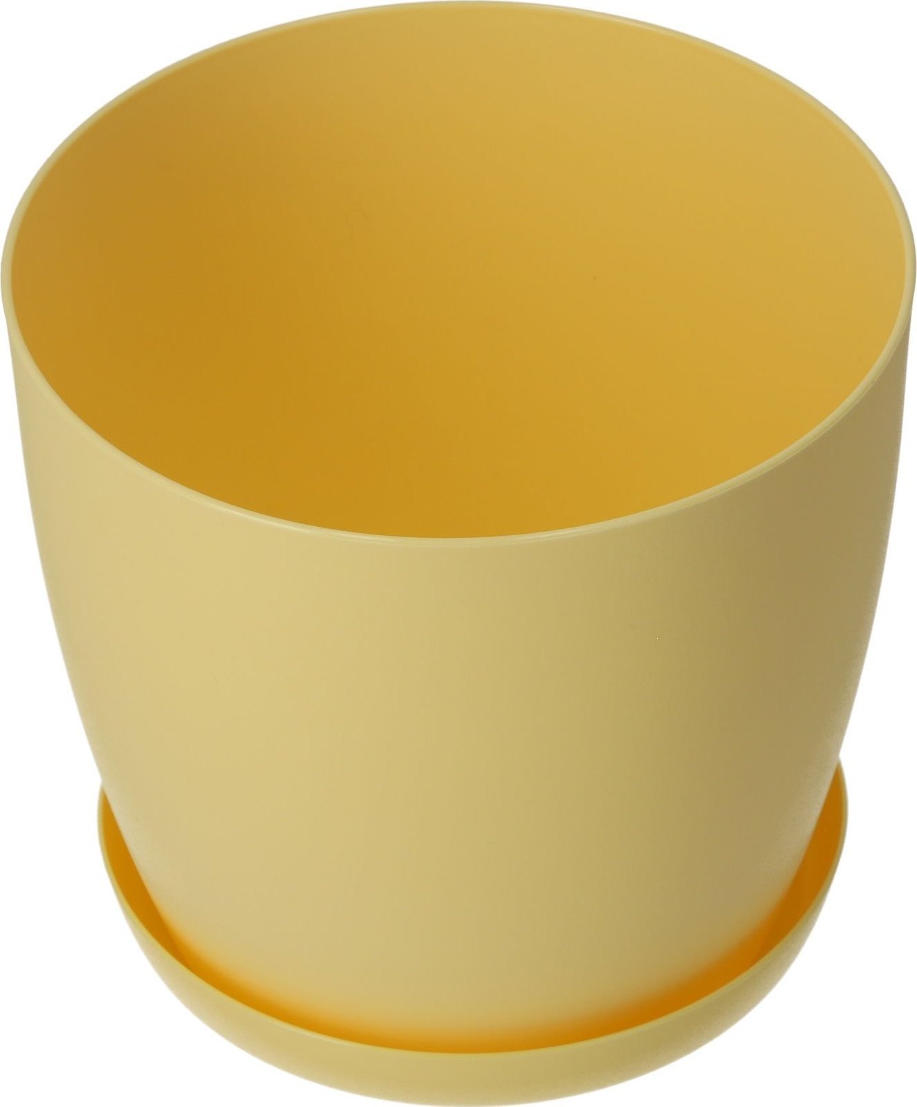 Kadax Doniczka Osłonka Na Kwiaty Podstawka Żółta 12cm