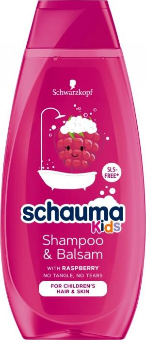 Schauma SCHAUMA_Kids Shampoo&Balsam szampon odżywczy do włosów suchych dla dzieci Malina 400ml