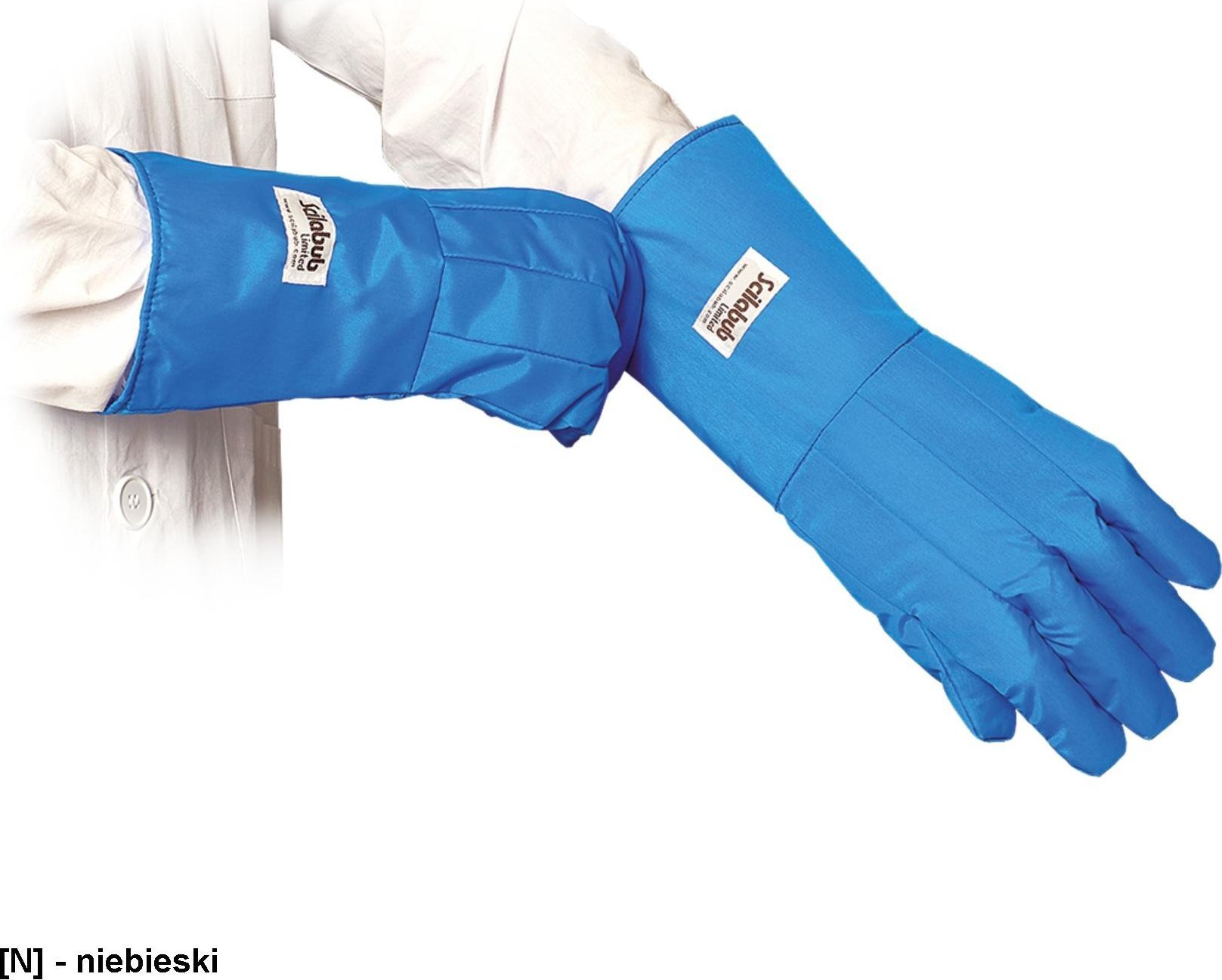 Scilabub RCRYOGLO - rękawice kriogeniczne, praca od -120 C do -190 C, oddychające, nieprzemakalne, bezszwowe, giętkie, elastyczne - dł. 37 cm L