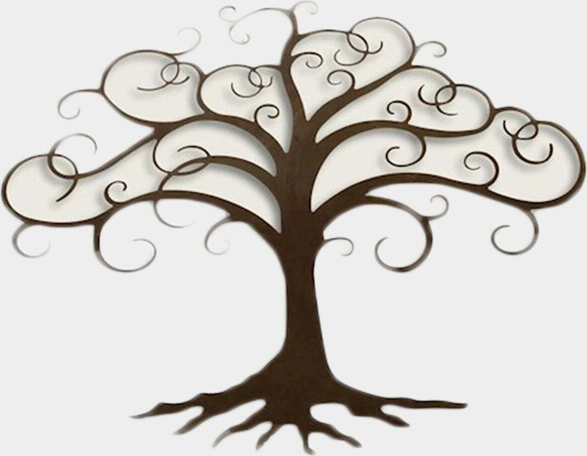 rzezbyzbrazu Metalowa Dekoracja Ścienna Ażurowa Brąz Drzewo