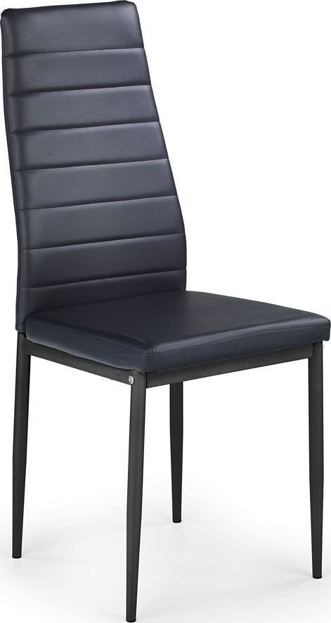 Profeos Tapicerowane czarne krzesło Dikon