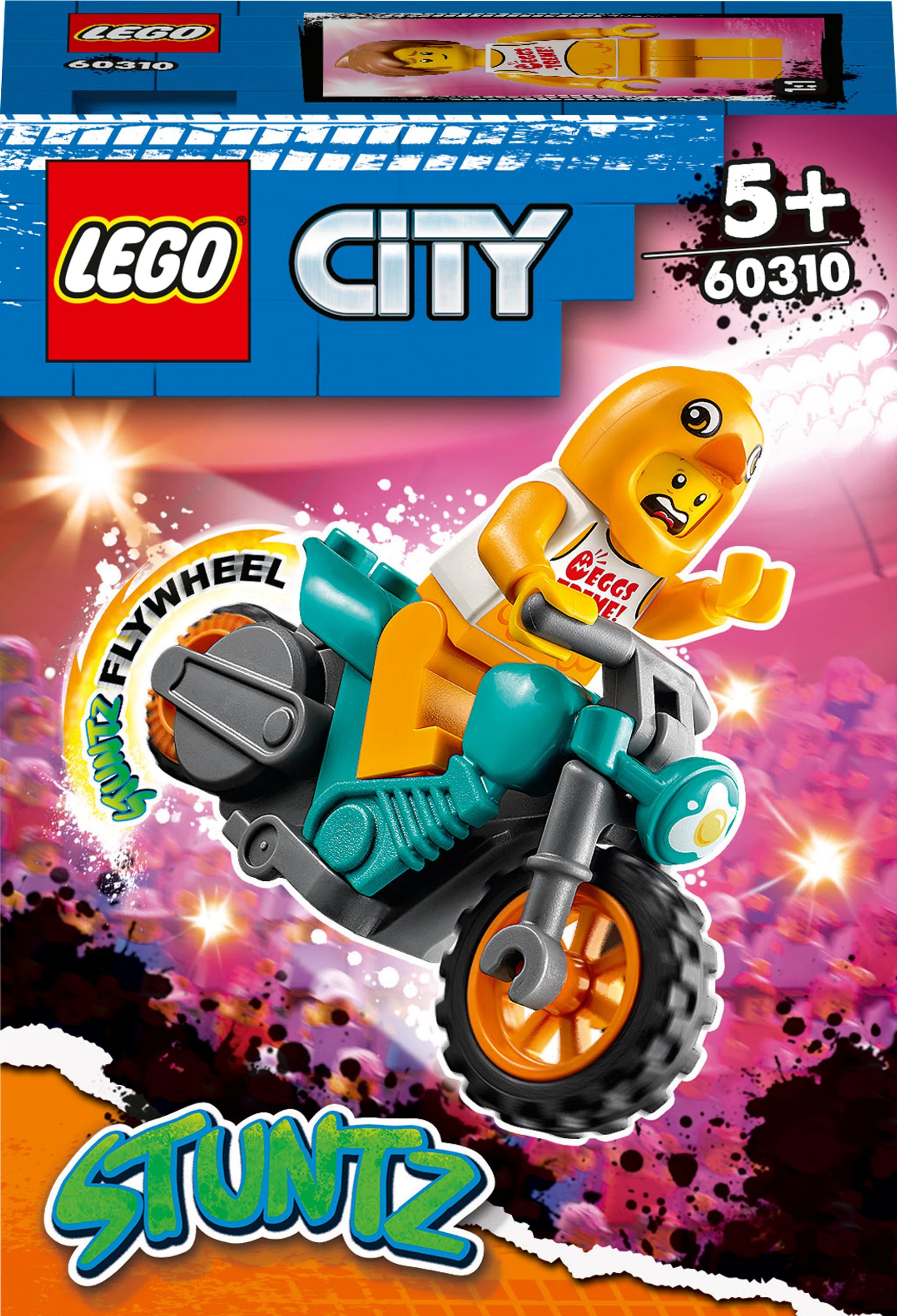 LEGO City Motocykl kaskaderski z kurczakiem (60310)