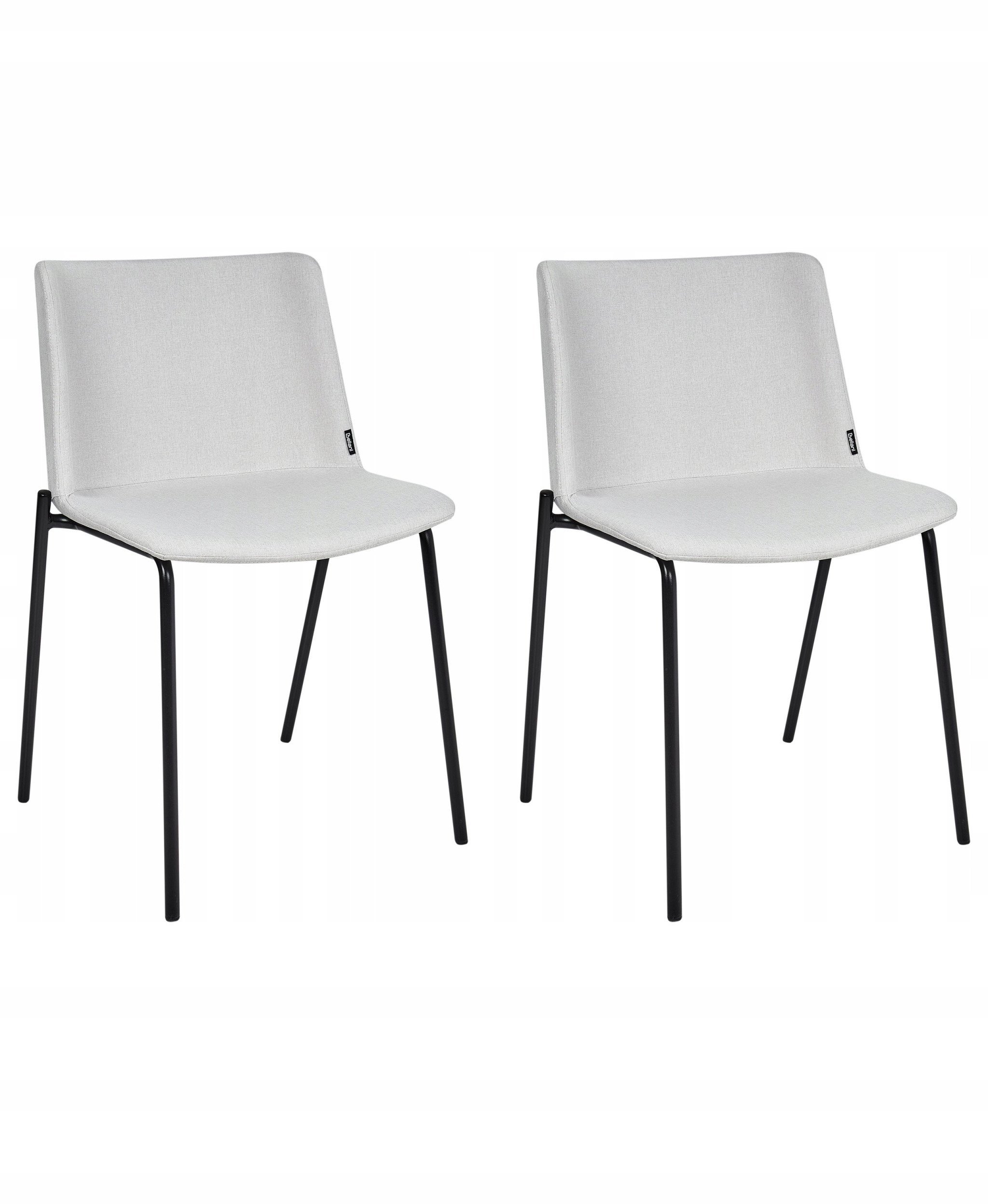 Beliani Zestaw 2 krzeseł do jadalni ESBON Jasnoszary