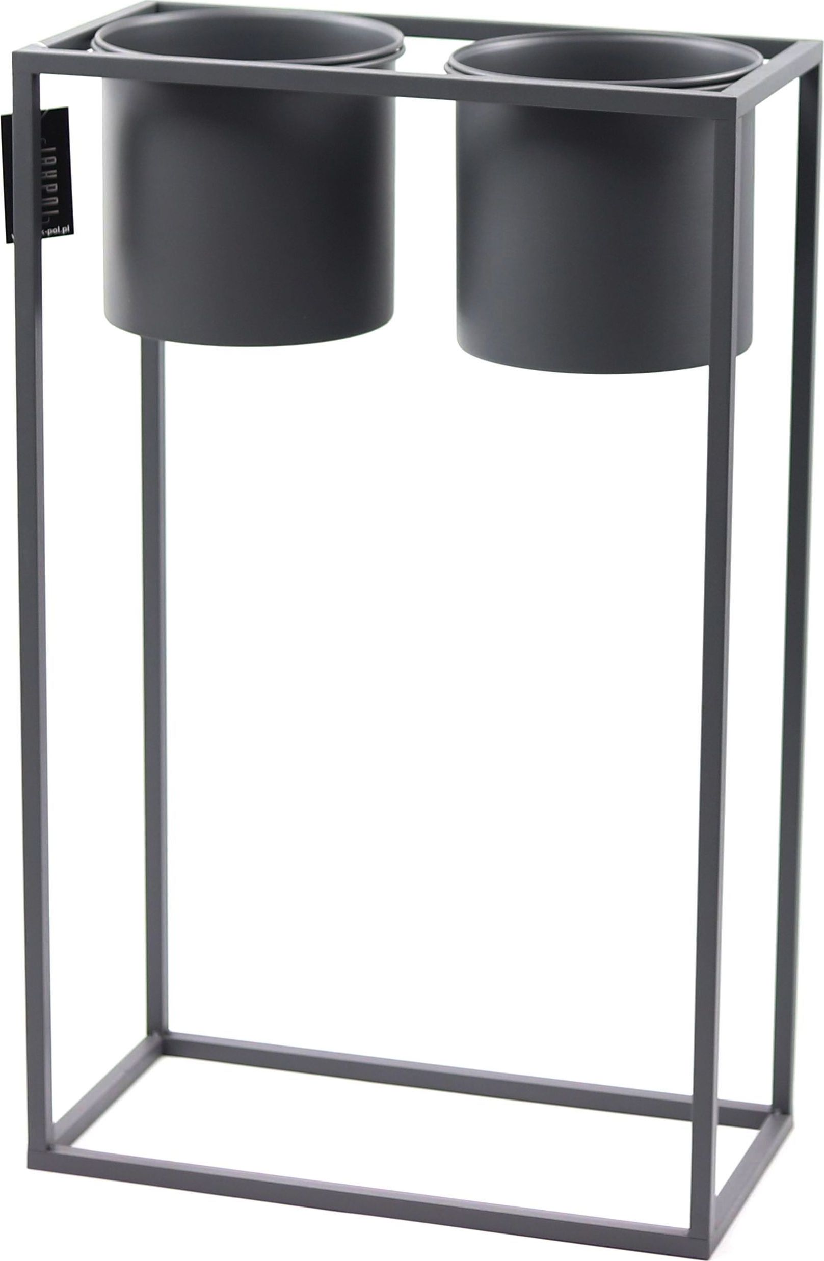 Jakpoldesign Kwietnik Metalowy Stojak z donicami UGO 80x50cm szary loft 05-19/S