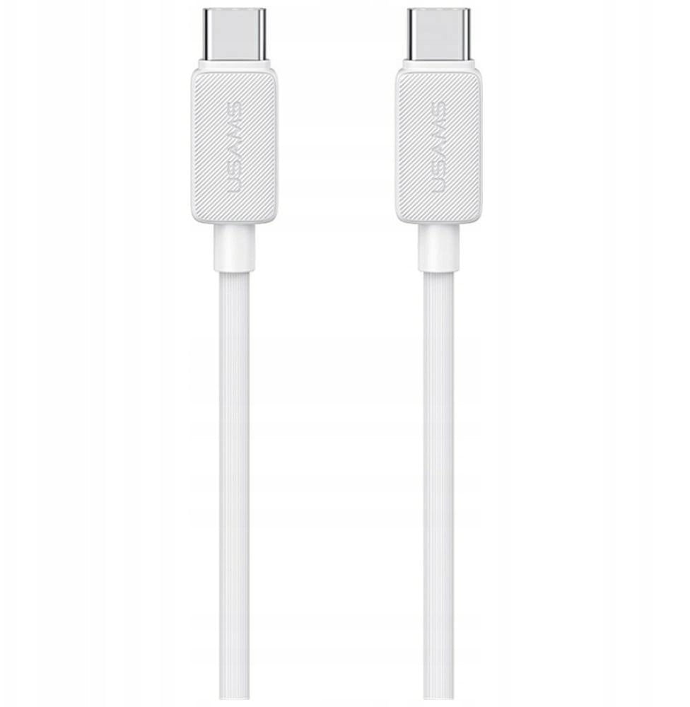 Kabel USB Usams USB-C - USB-C 2 m Biały
