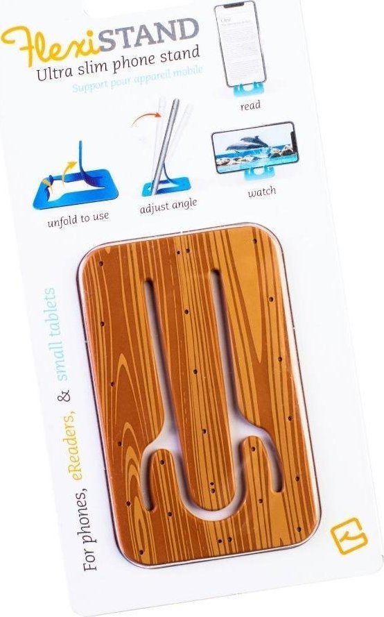 Podstawka Thinking Gifts FlexiStand podstawka pod telefon - Wood Drewniana