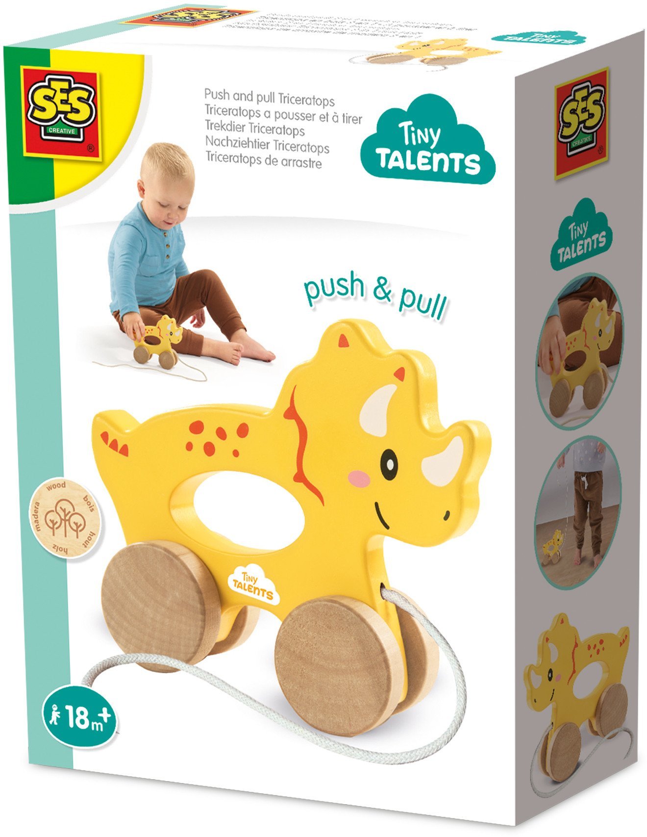 SES Pchaj i ciągnij 2w1 drew.Tricerat..13203 32033