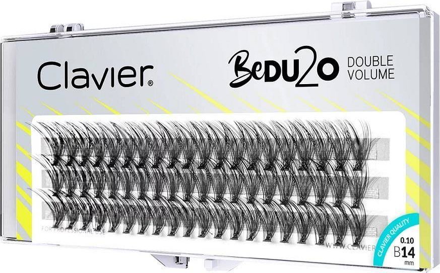 Clavier Clavier BeDU2O Double Volume kępki rzęs 14mm
