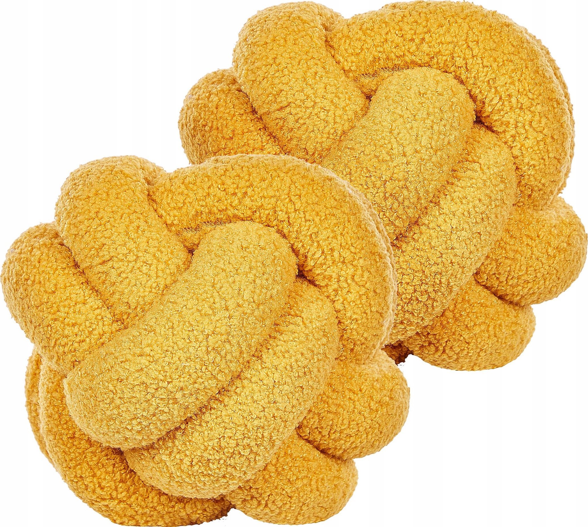 Beliani Zestaw 2 poduszek Boucle Musztardowy MALNI