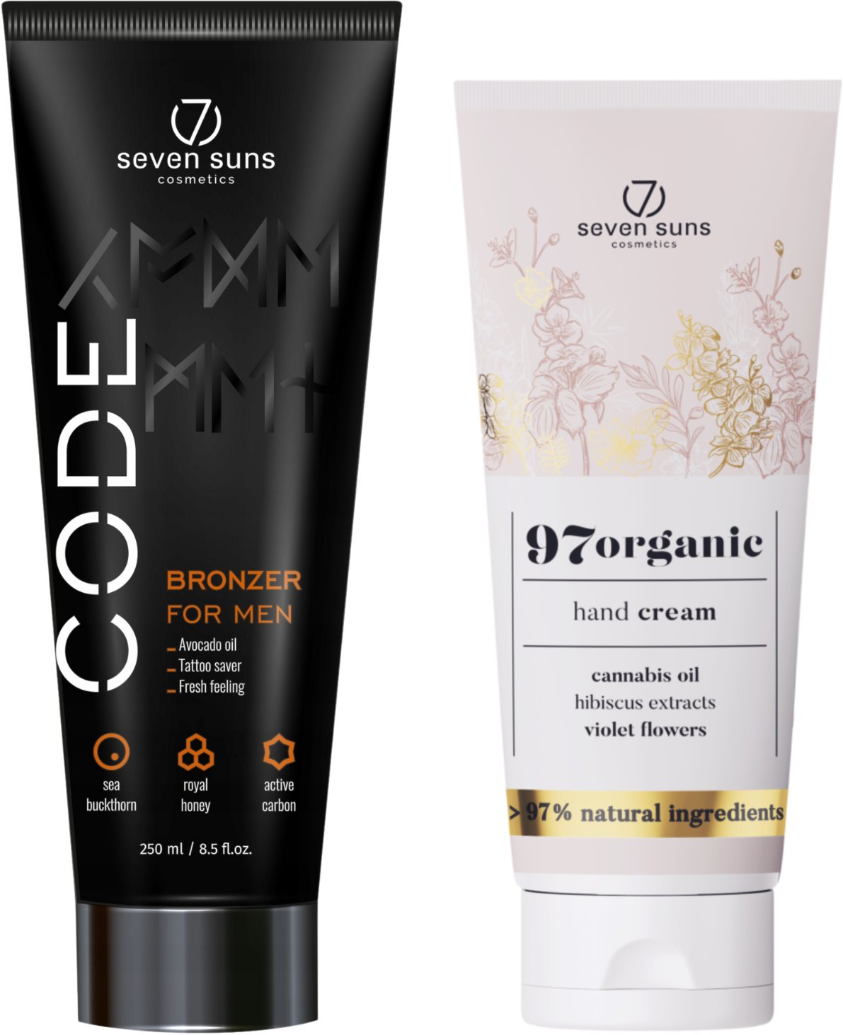 7suns Code Bronzer Dla Mężczyzn 250ml + Krem Do Rąk 75ml Gratis