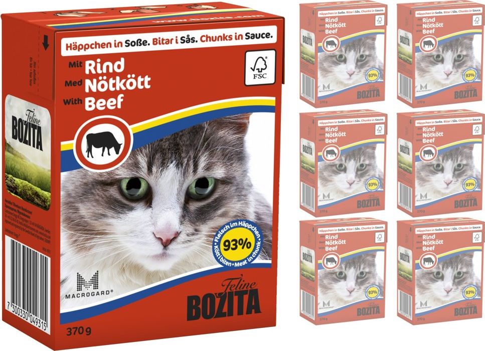 Bozita BOZITA Cat Wołowina W Sosie 6 x 370g