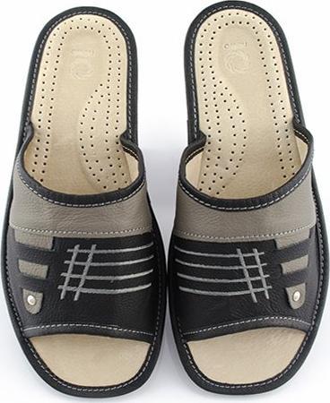 NOWO KAPCIE pantofle męskie SKÓRZANE domowe Rozmiar 44