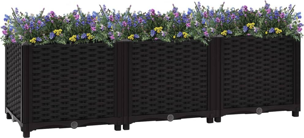 vidaXL Donica do podniesionej rabaty, 120x40x38 cm, polipropylen