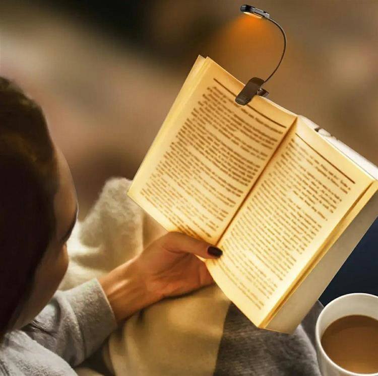 Aptel Zaczepiana LAMPKA LED z Klipsem do czytania 18cm czarna ZD108