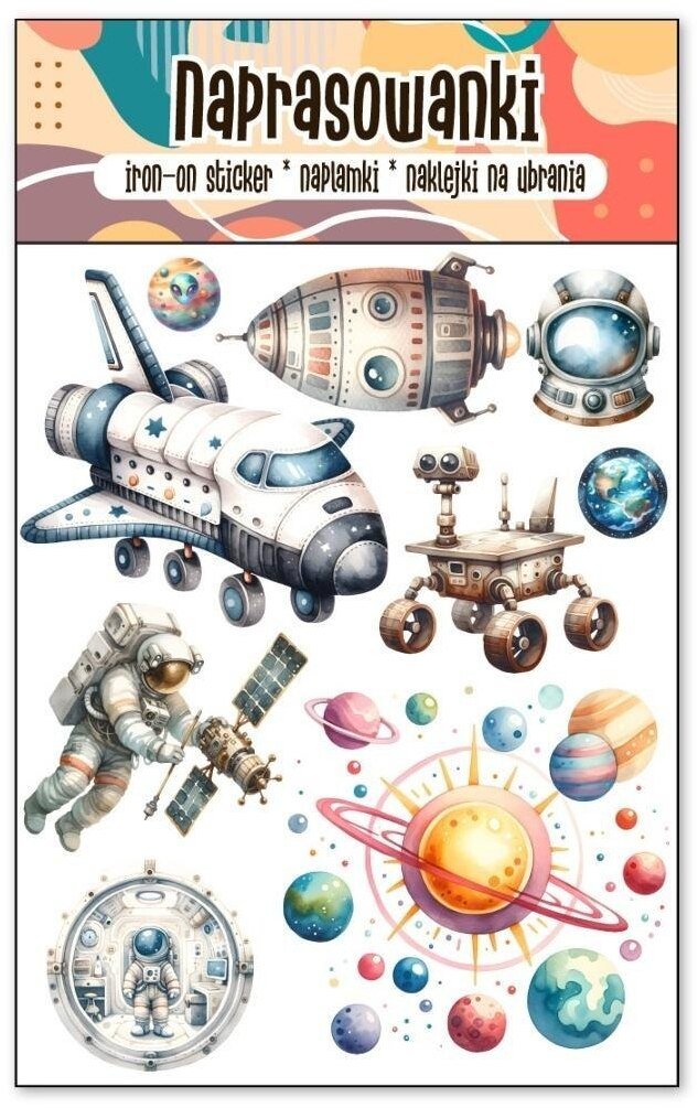 Naprasowanki Termo Naklejki na Ubrania Kosmos