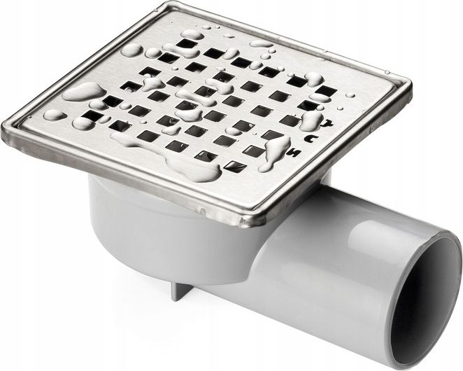 AKCES 11315 KRATKA ŚCIEKOWA AXUS - POZIOMFI 50, 360ST., BLOK ODOROWA, RUSZT NIERDZEW. MAT 100X100MM, BLISTER Z ZAW. .// S.KRAT-A.10X10-POZ-50/NI/MAT