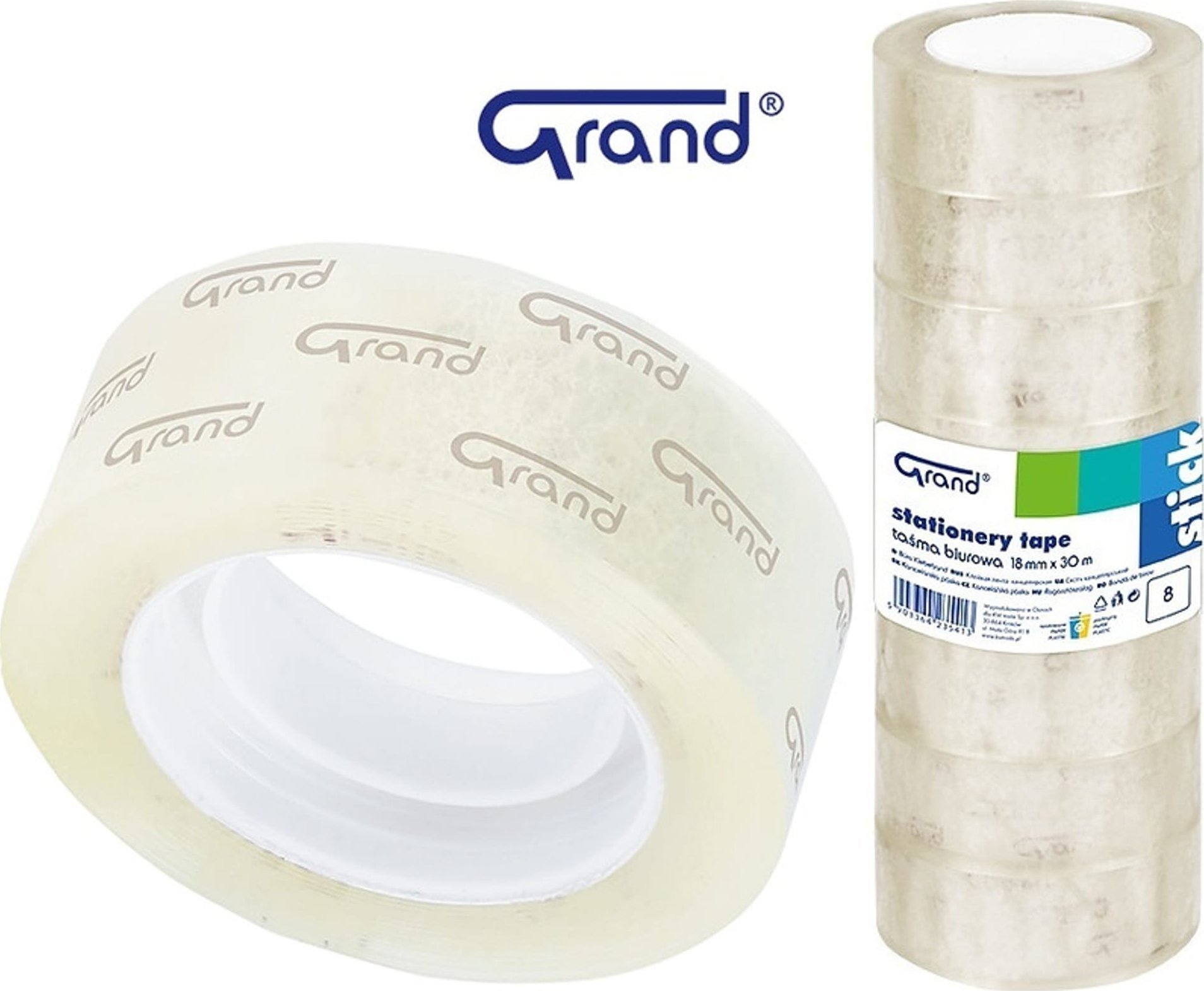Grand Taśma biurowa Grand 18mm/30m transparentna (8)