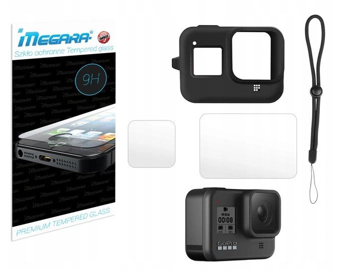 Zestaw Szkło Harowane 9H + Etui Gopro Hero 8