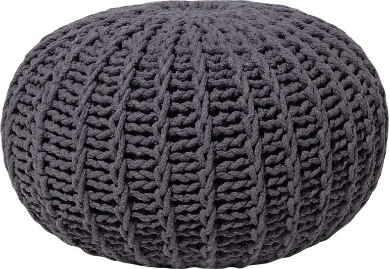 Beliani Puf 50 x 35 cm szary CONRAD II