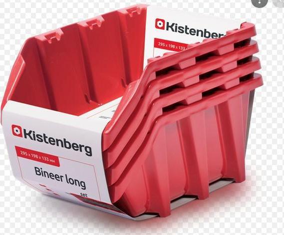 Prosperplast KUWETY 12 BINEER LONG 6SZT CZERWONE 295x198x195mm KBILS30-3020