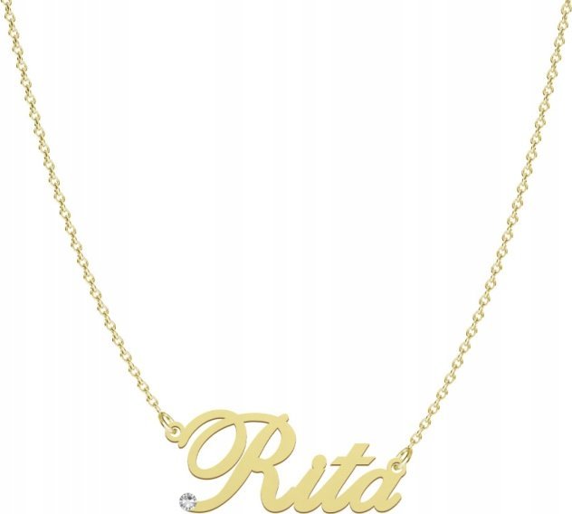 Radziszewska Jewellery Pozłacany Naszyjnik z imieniem RITA Dedykacja
