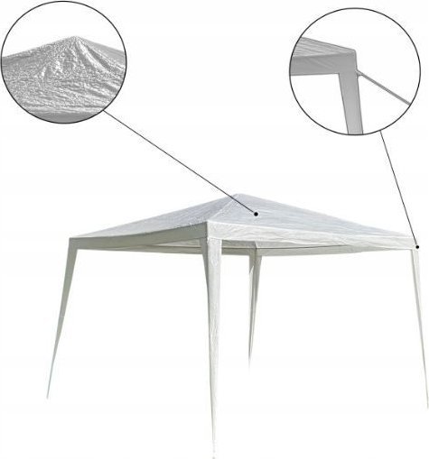 Pawilon ogrodowy altana Swan 3x3x2,5m biały