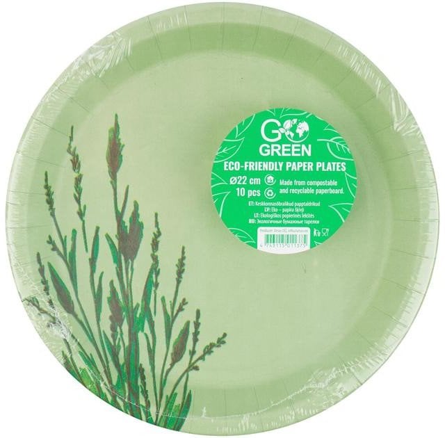Fl1 Ekologiczne talerzyki papierowe Reed Go Green* O22cm 10 gab./ 0 11kg 4743115011375